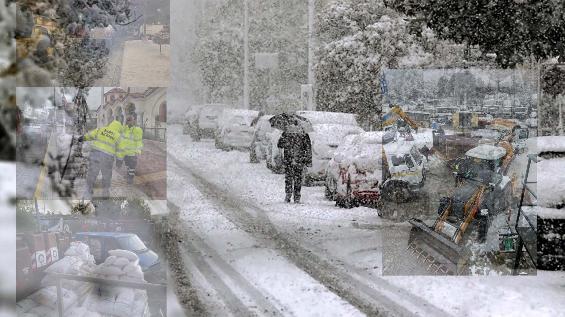 Δυτική Αθήνα: Μάχη με τη χιονοκαταιγίδα!