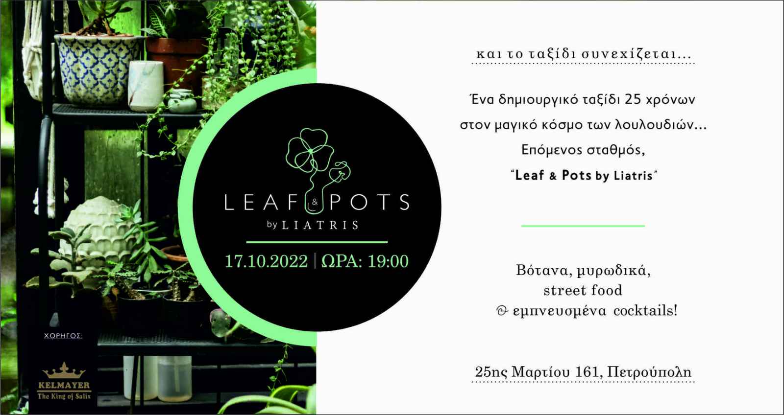Leaf & Pots: Ελάτε να γνωρίσετε τη νέο χώρο του Liatris Atelier Floral